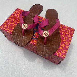 TORY BURCH Pink/Gold Thong Sandals, NEVER WORN, Sz 7